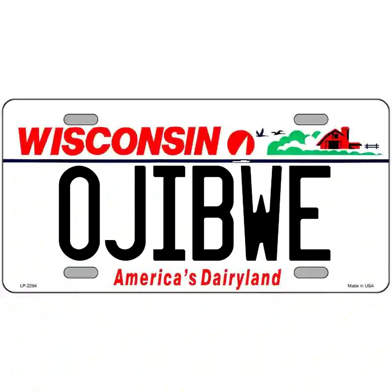 Ojibwe Wisconsin Metal Sign