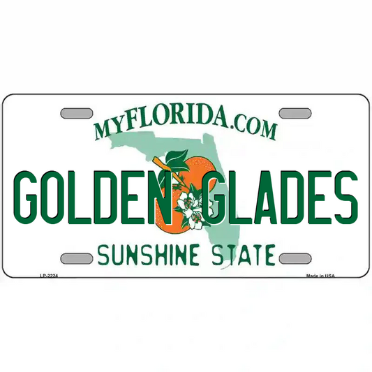 Golden Glades Florida Metal Sign