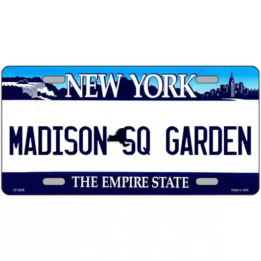 Madison Square Garden New York Blue Metal Sign