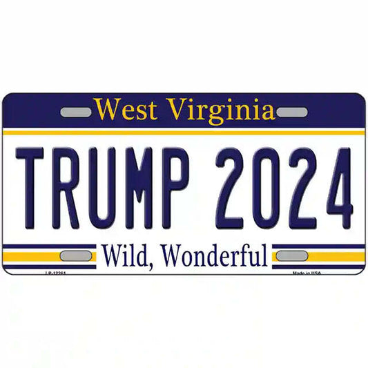 Trump 2024 West Virginia Metal Sign