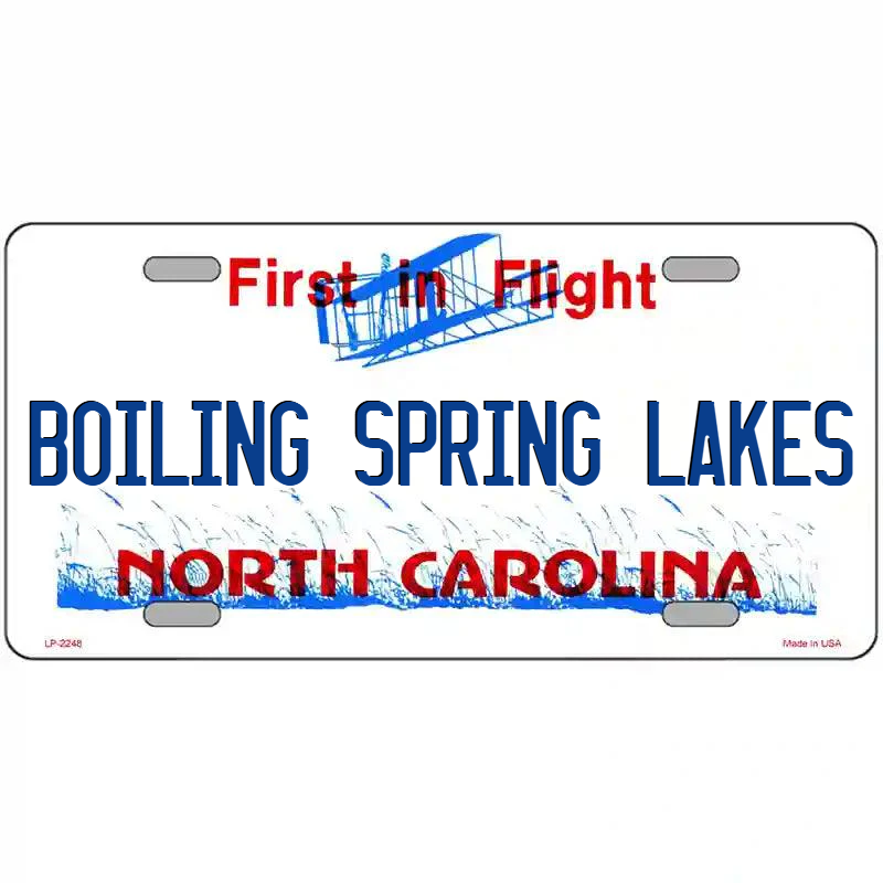 Boiling Spring Lakes North Carolina Metal Sign