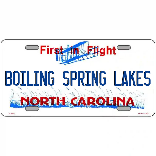 Boiling Spring Lakes North Carolina Metal Sign