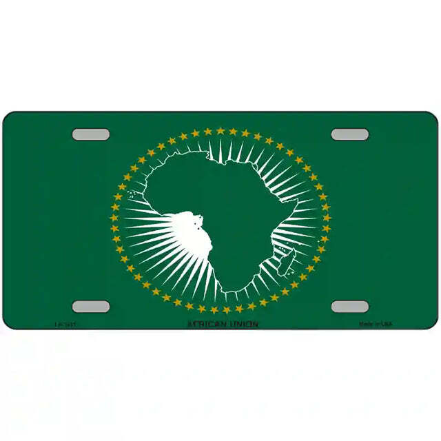 African Union Flag Metal Sign