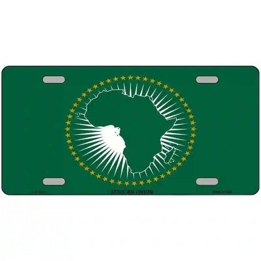 African Union Flag Metal Sign