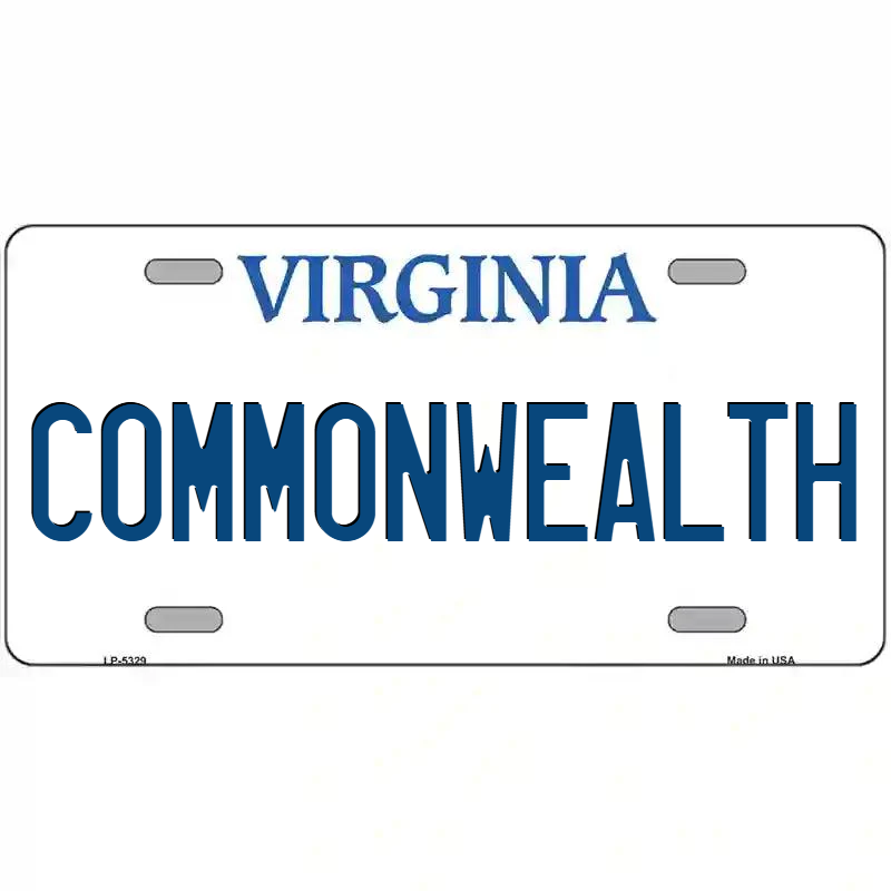 Commonwealth Virginia Metal Sign