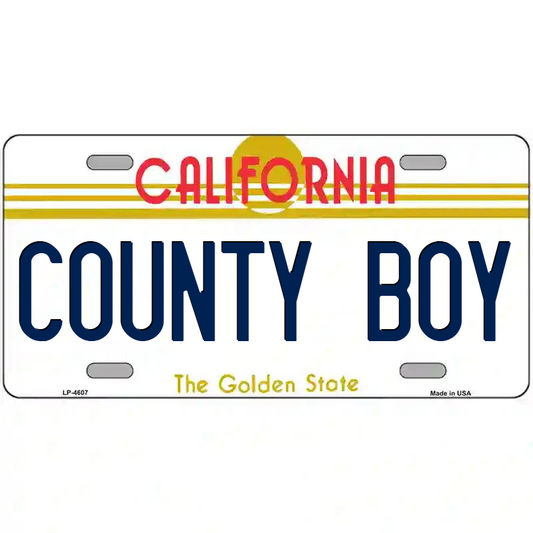 Country Boy California Metal Sign