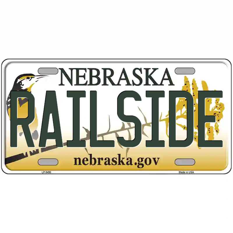 Railside Nebraska Metal Sign