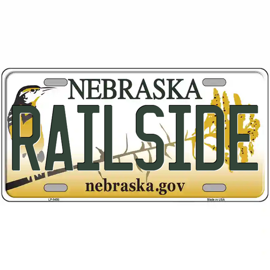 Railside Nebraska Metal Sign
