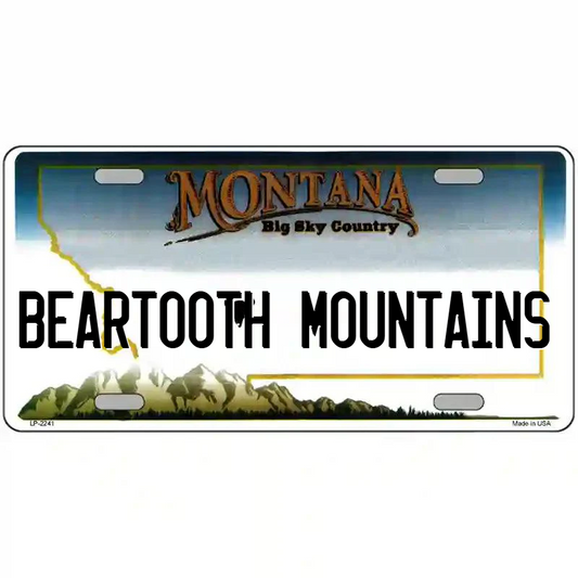 Beartooth Mountains Montana Metal Sign