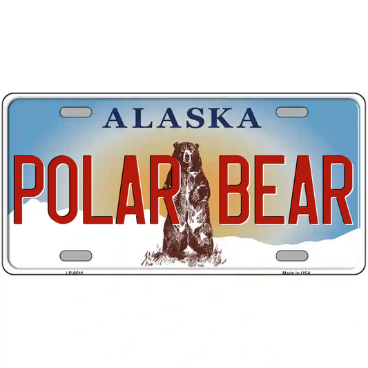 Polar Bear Alaska Metal Sign