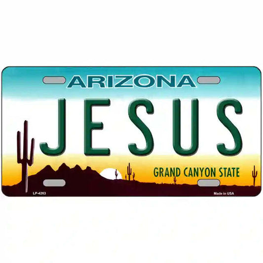 Jesus Arizona Metal Sign