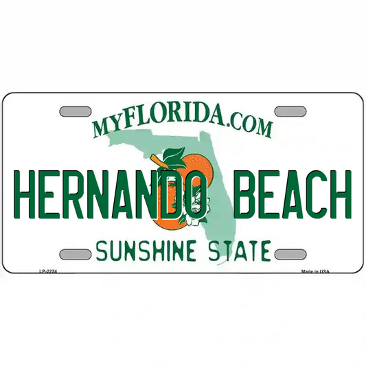 Hernando Beach Florida Metal Sign