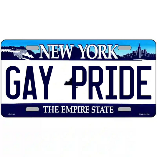 Gay Pride New York Blue Metal Sign