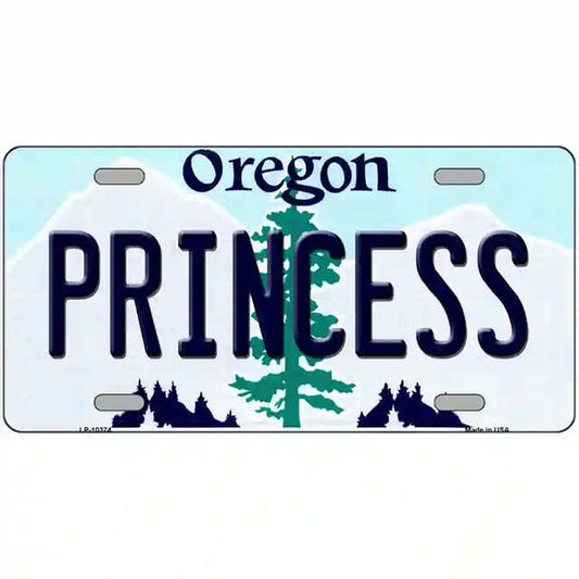 Princess Oregon Metal Sign