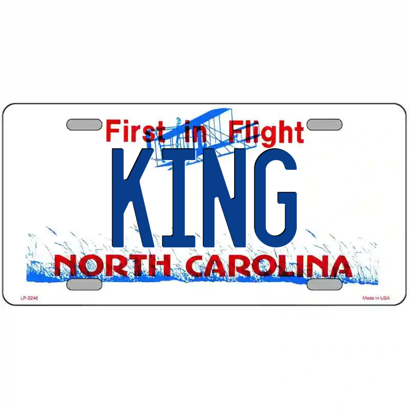 King North Carolina Metal Sign