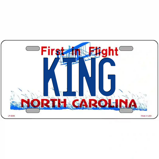 King North Carolina Metal Sign