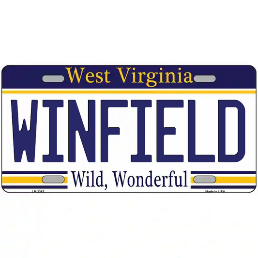 Winfield West Virginia Metal Sign