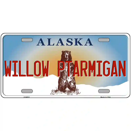 Willow Ptrmigan Alaska Metal Sign
