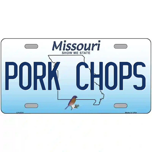 Pork Chops Missouri Metal Sign