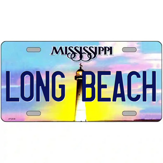 Long Beach Mississippi Metal Sign