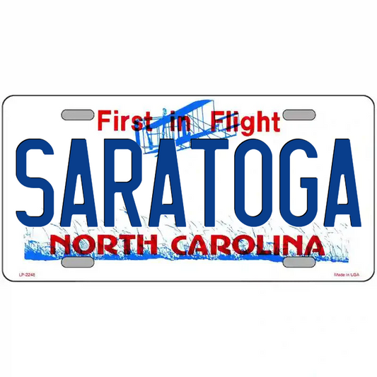 Saratoga North Carolina Metal Sign