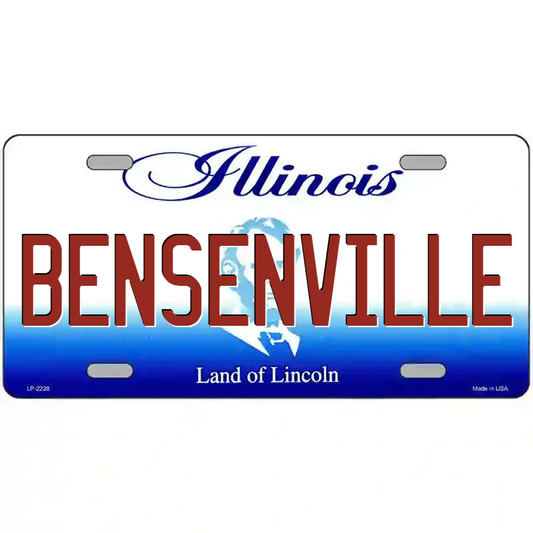 Bensenville Illinois Metal Sign