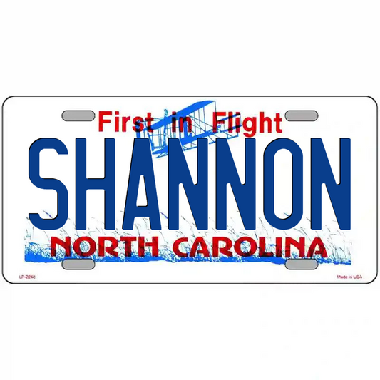 Shannon North Carolina Metal Sign