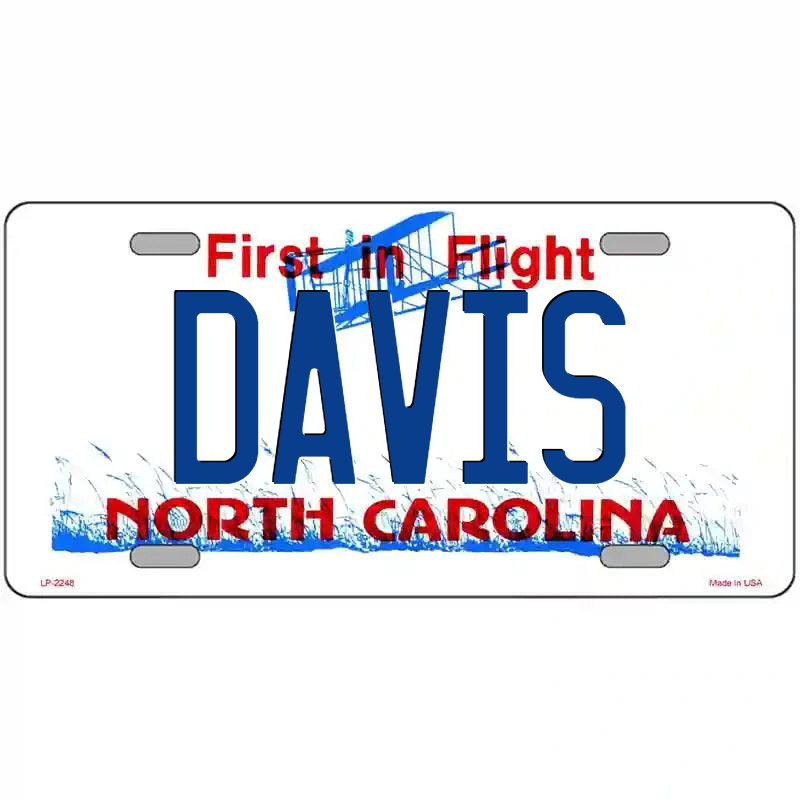 Davis North Carolina Metal Sign