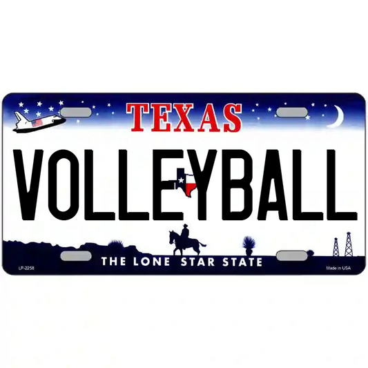 Volleyball Texas Metal Sign
