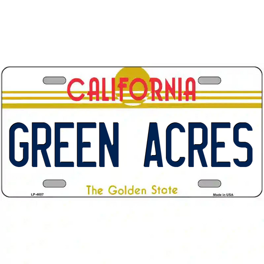 Green Acres California Metal Sign