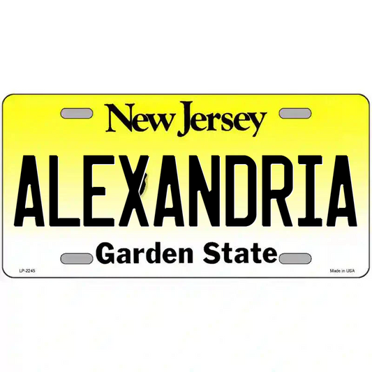 Alexandria New Jersey Metal Sign