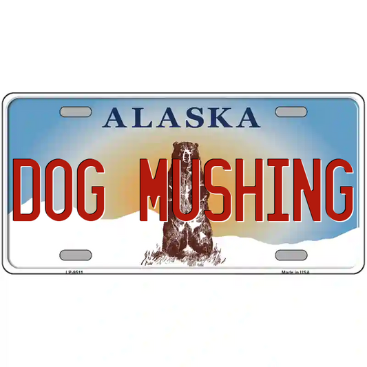 Dog Mushing Alaska Metal Sign