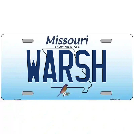 Warsh Missouri Metal Sign