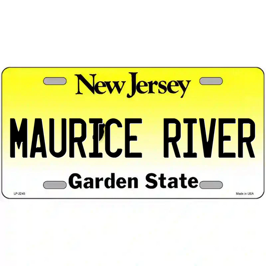 Maurice River New Jersey Metal Sign