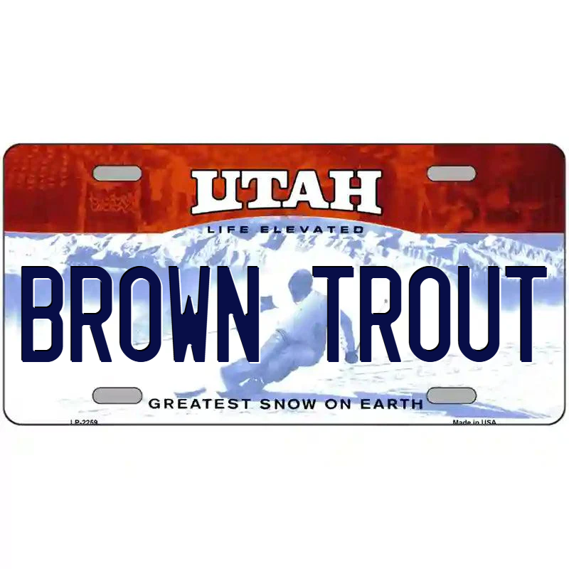 Brown Trout Utah Metal Sign