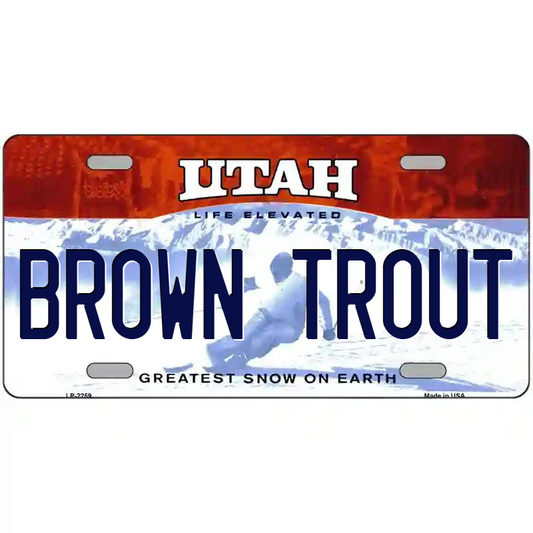 Brown Trout Utah Metal Sign