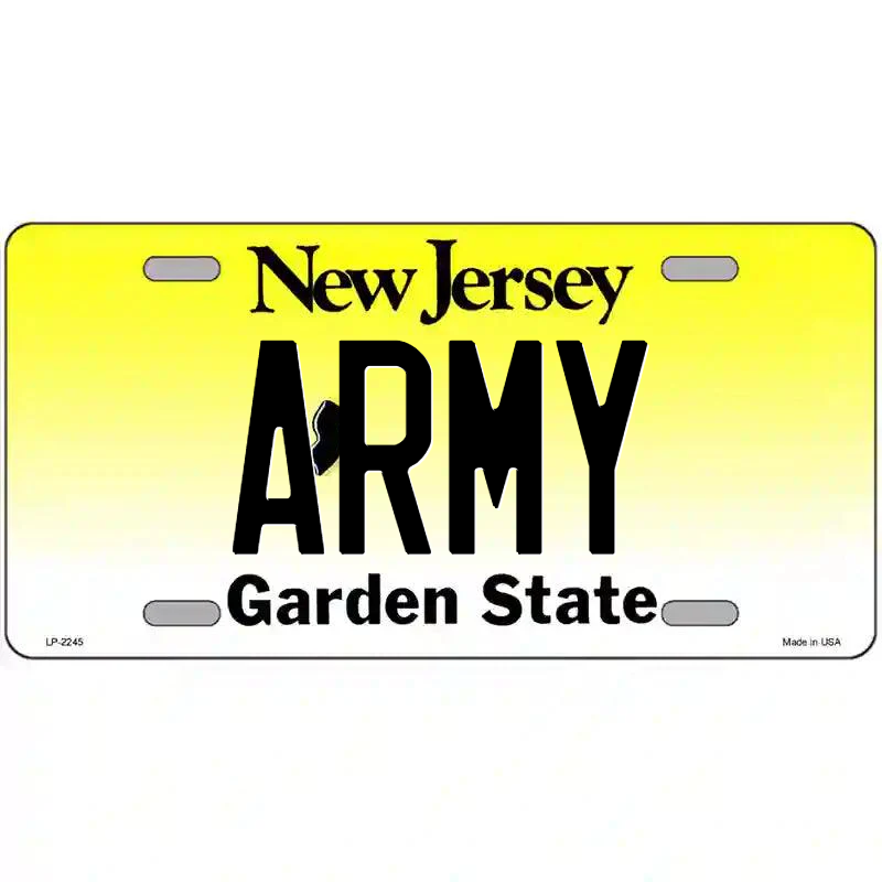 Army New Jersey Metal Sign