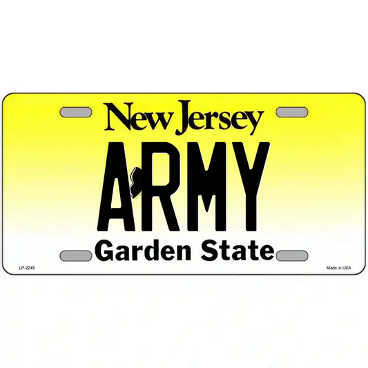 Army New Jersey Metal Sign