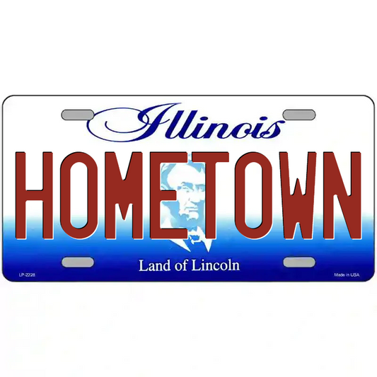 Hometown Illinois Metal Sign