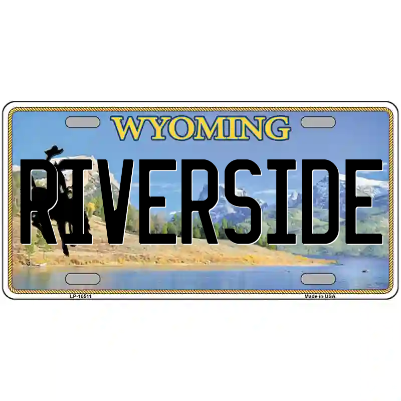 Riverside Wyoming Metal Sign