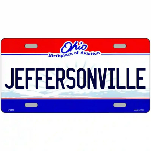Jeffersonville Ohio Metal Sign