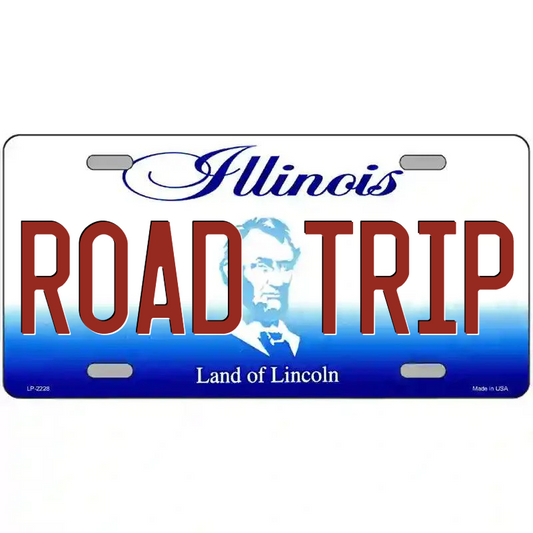 Road Trip Illinois Metal Sign