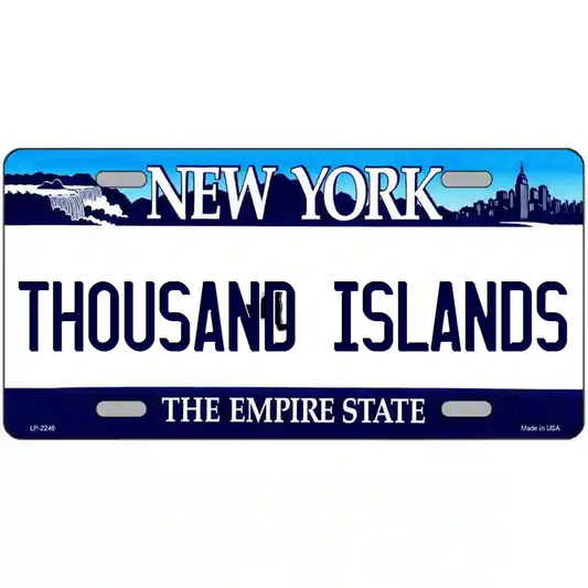 Thousand Islands New York Blue Metal Sign