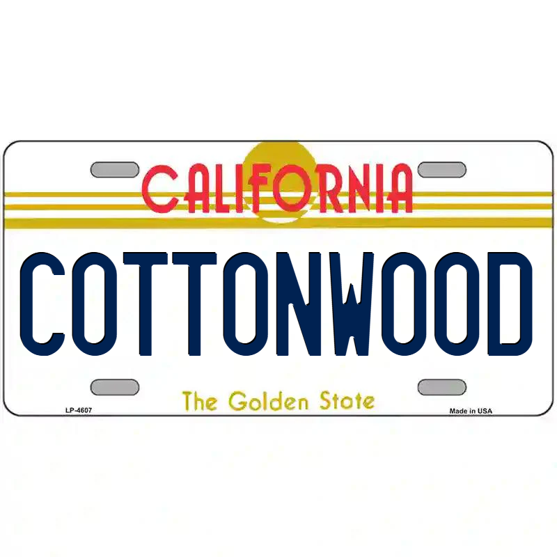 Cottonwood California Metal Sign