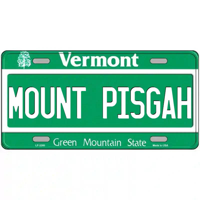 Mount Pisgah Vermont Metal Sign