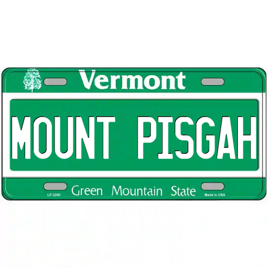 Mount Pisgah Vermont Metal Sign