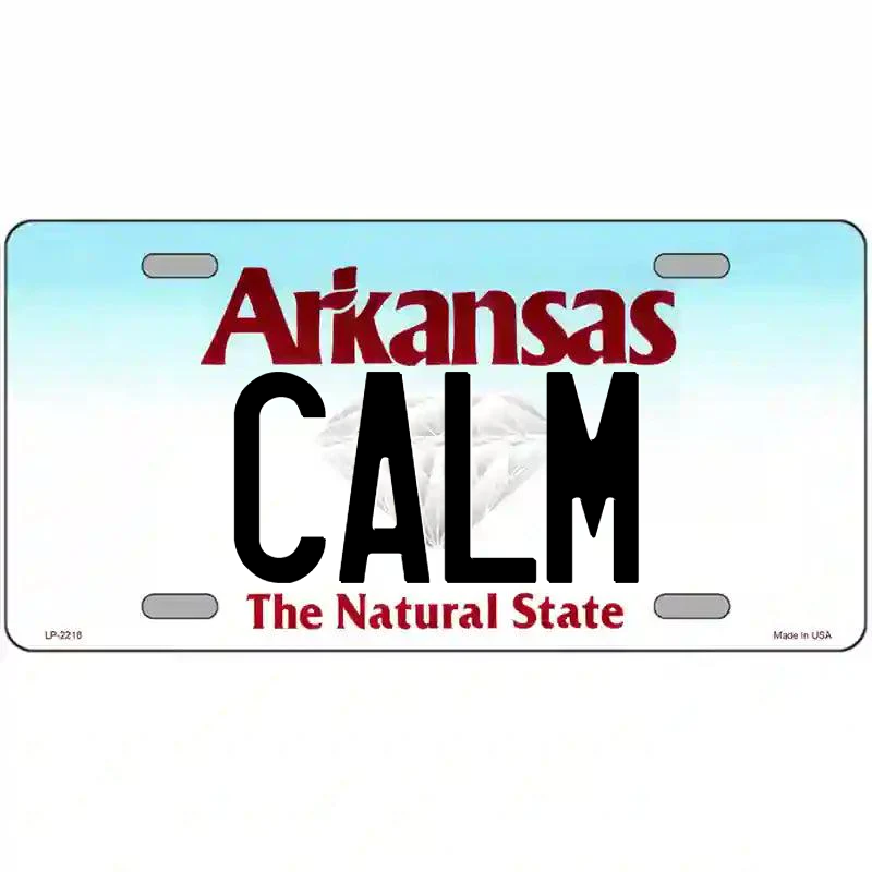 Calm Arkansas Metal Sign