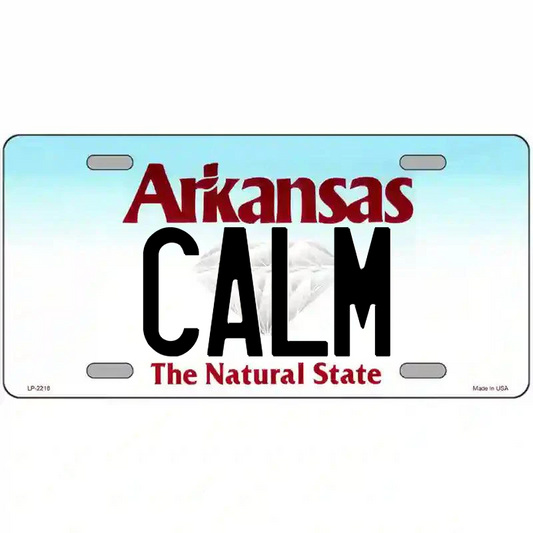 Calm Arkansas Metal Sign