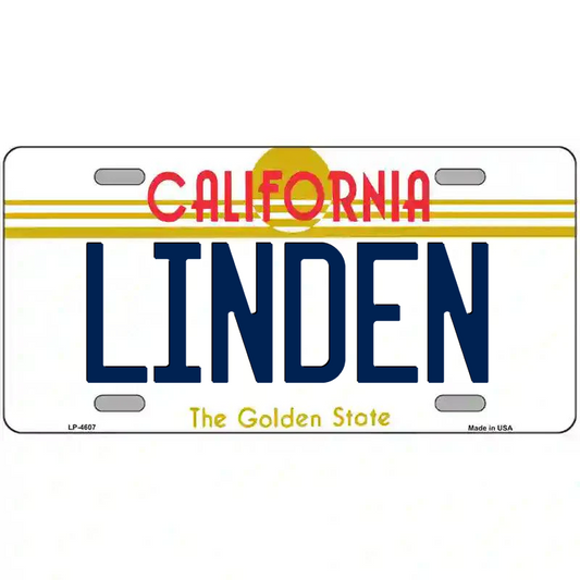 Linden California Metal Sign
