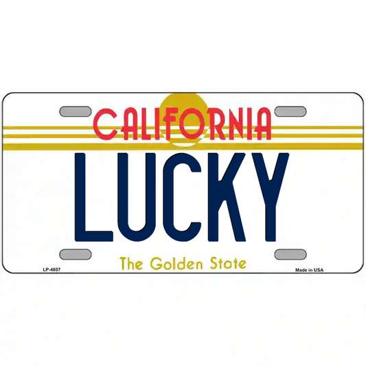 Lucky California Metal Sign